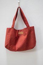 Naami: kindertas/kinder tasje - roest rood  | Tasje met binnenvoering / mombag/ mom bag/tote bag/totebag voor kinderen