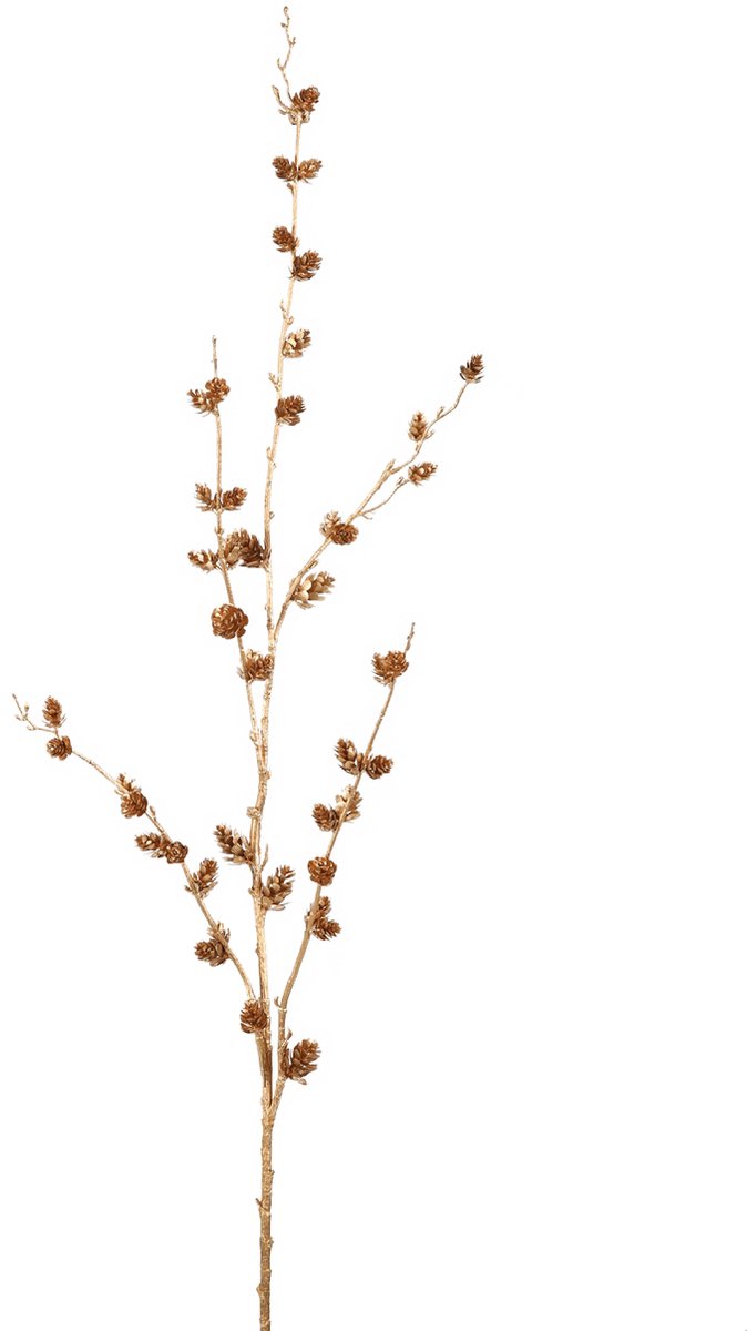 Viv! Home Luxuries Decoratietak Dennenappels - kunstbloem - goud - 117cm