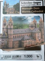 bouwplaat, modelbouw in karton Kathedraal van Worms, schaal 1/300