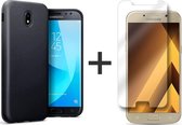 iParadise Samsung J5 2017 Hoesje - Samsung galaxy J5 2017 hoesje zwart siliconen case hoes cover hoesjes - 1x Samsung J5 2017 screenprotector