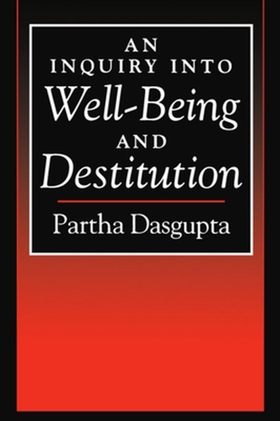 An Inquiry into Well-Being and Destitution - cover