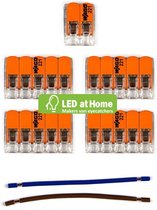 LEDatHOME - WAGO connector kit compatibel met 2x kabel voor 6 gats plafondkap
