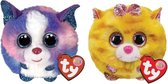 Ty - Knuffel - Teeny Puffies - Cleo Husky & Tabitha Cat
