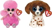 Ty - Knuffel - Beanie Boo's - Camilla Poodle & Muddles Dog