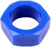 Nuts bolts cock ring blue