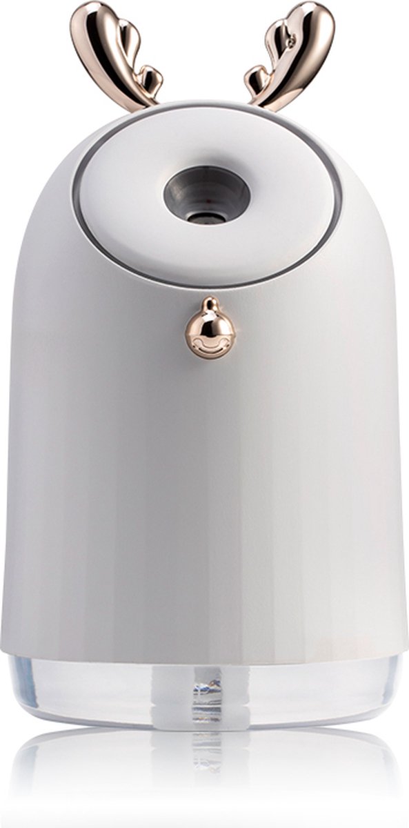 Ariko Luchtbevochtiger - Humidifier - Aromatherapie - Diffuser - Mistmaker - Inclusief reserve filter - 220ML - Wit hert - Mini humidifier