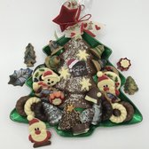 Kerstcadeau schaal X-mas tree | Chocoladecadeau Kerst | 375 gram kerstchocolade | X-mas schaal kerstboom