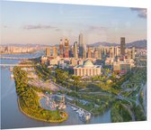 Een panoramische luchtfoto van de skyline van Seoul - Foto op Plexiglas - 60 x 40 cm