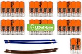 LEDatHOME - WAGO connector kit compatibel met 2x kabel voor 9 gats plafondkap