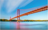 Ponte 25 de Abril over de Taag in Lissabon - Foto op Forex - 120 x 80 cm