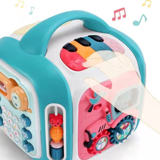 IGOODS 6-in-1 Activiteiten Kubus - Activity Center Baby - Activity Center - Baby Speelgoed - Kinder Speelgoed - Educatief Speelgoed-Baby Activiteiten Kubus - Educatief Babyspeelgoed van Igoods — afbeelding 3