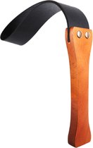 Nooitmeersaai - PU leren paddle met houten handvat - lengte 50 cm