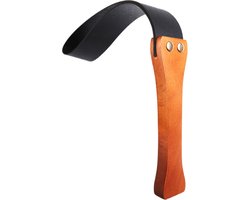 Nooitmeersaai - PU leren paddle met houten handvat - lengte 50 cm
