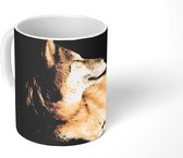 Mok - Tevreden arctische wolf - 350 ML - Beker