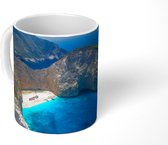 Mok - Navagio-strand met schipbreuk tegen zonsondergang - 350 ML - Beker
