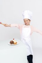 Chefkok-set voor kinderen One Size, WIT, short en verstelbare koksmuts K884