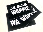 Je Suis Wappie wenskaarten - zwart 5 stuks - gratis verzending!