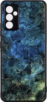 Shop4 - Geschikt voor Samsung Galaxy A82 5G Hoesje - Harde Back Case Marmer Kleurrijk