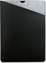 Shop4 - MacBook Pro 14-inch (2021) Laptop Hoes - Sleeve Wolvilt en Leer met Muismat Zwart