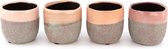 - planter ceramic ø10x10cm c / 4 - pink mix - 10x104x