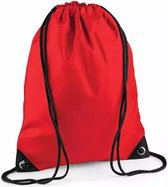 Rode gymtas - tas - rugzak - gymtas – kinderrugzak - rood trekkoord rugtas - 45 x 34 -zwemtas -zwemtas rood -voetbal tas -gymtas voor jongen -gymtas voor meisje