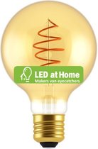 LEDatHOME - LED-lamp Globe G80 Golden Croissant Lijn met Spiraalvormige Gloeidraad 5W E27 Dimbaar 2000K