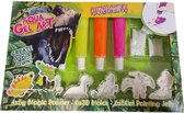Dino 3D Aqua Gel Figuren Maken Set - Vormen - Gel in diverse kleuren - 4 Magisch poeder