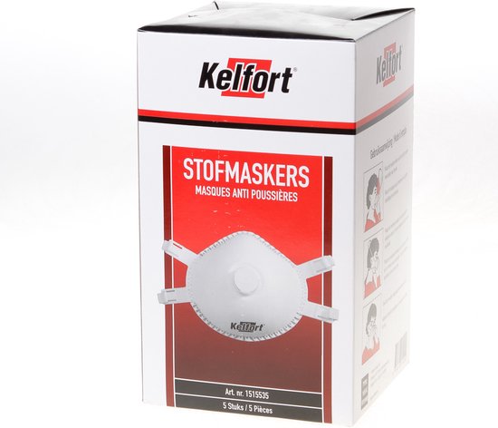 Foto: Kelfort stofmasker kelfort met ventiel p3