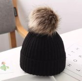 Chapeau noir | Bonnet enfant | chapeau tricoté pour enfants | 1-3 ans
