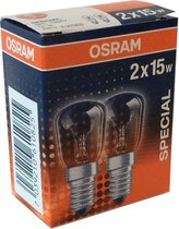 Osram Koelkast/Afzuigkap Gloeilamp E14 - 15W - Warm Wit Licht - Dimbaar - 2 stuks