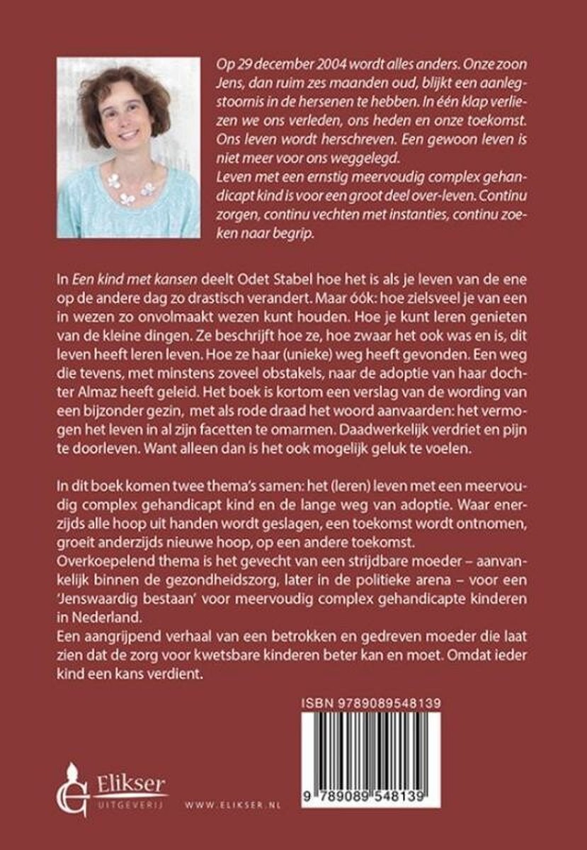 Een kind met kansen - back cover