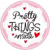 5 Rollen Stickers-Sluitstickers-Pretty Things Inside-5x 500 stuks