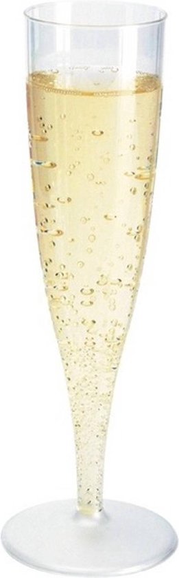 Wegwerp champagne glazen 6 stuks - 100ml - Herbruikbaar plastic | bol