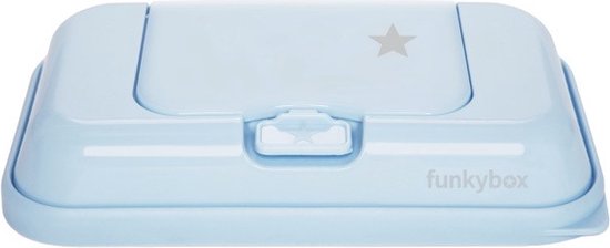 Funkybox - Billendoekjes Doosje - To Go - Soft Blue - White Star