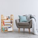 Relaxdays boekenrek, met 3 planken, industrieel design, laag, HBD: 80 x 95 x 35 cm, boekenkast, PB, metaal, bruin/zwart