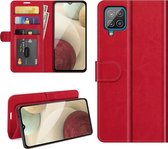 Samsung Galaxy M22 / Galaxy A22 4G Hoesje - MobyDefend Wallet Book Case (Sluiting Achterkant) - Rood - GSM Hoesje - Telefoonhoesje Geschikt Voor: Samsung Galaxy M22 / Samsung Galax