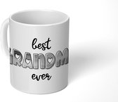 Mok - Koffiemok - Spreuken - Quotes Best Grandma Ever - Oma - Moederdag cadeautjes - zwart wit - Mokken - 350 ML - Beker - Koffiemokken - Theemok - Mok met tekst