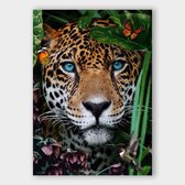 Poster Jungle Leopard - Plexiglas - 120x180 cm - Meerdere Afmetingen & Prijzen | Wanddecoratie - Interieur - Art - Wonen - Schilderij - Kunst