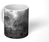 Mok - Bos in het Nationaal park Huerquehue in Chili - zwart wit - 350 ML - Beker