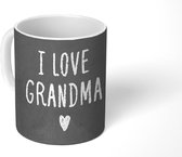 Mok - Koffiemok - Spreuken - Quoes I Love Grandma - Moederdag cadeautje - Oma - Mokken - 350 ML - Beker - Koffiemokken - Theemok - Mok met tekst