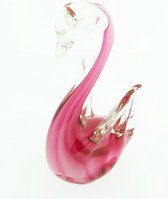 AL - Zwaan - Glas - Roze - 13 x 8 cm