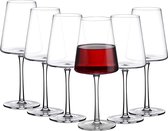 Rode / Witte wijnglazen - 6 stuks - premium kwaliteit - Rode wijnen & White Wines - Crystalline Open Top Round Wine Goblet.