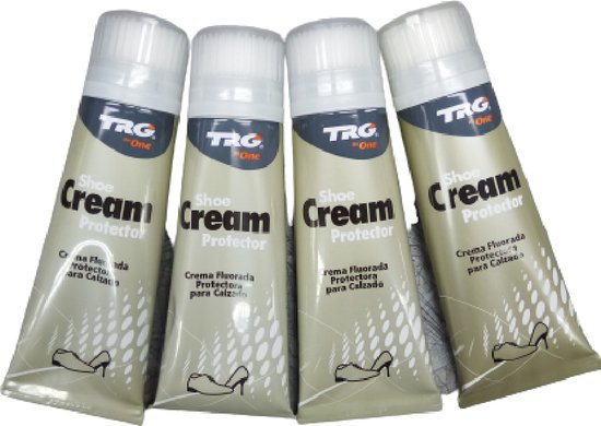 TRG - schoencrème in tube - set van wit, zwart, bruin, blauw - 75 ml