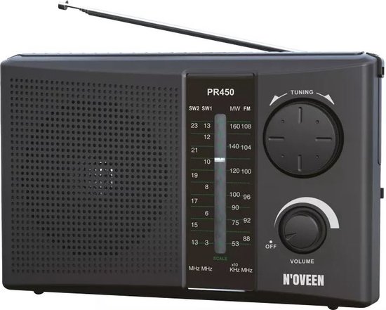 Radio Portable AM/FM/SW Avec Casque - Écran LCD, Alarme, Veille - Alimentée Par Piles AA (Noir) - 13