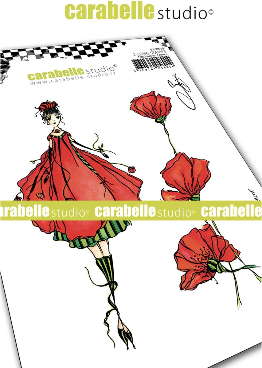 Carabelle Studio Cling stamp A6 La fée Coquelicot by Soizic (SA60515)