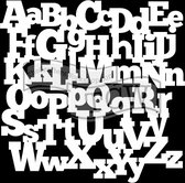 Hobbysjabloon - Template 6x6" 15x15cm alphabetica