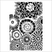 Hobbysjabloon - The Crafter's Workshop • template 30x30cm wallflowers