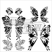 Hobbysjabloon - Template 6x6" 15x15cm fairywings
