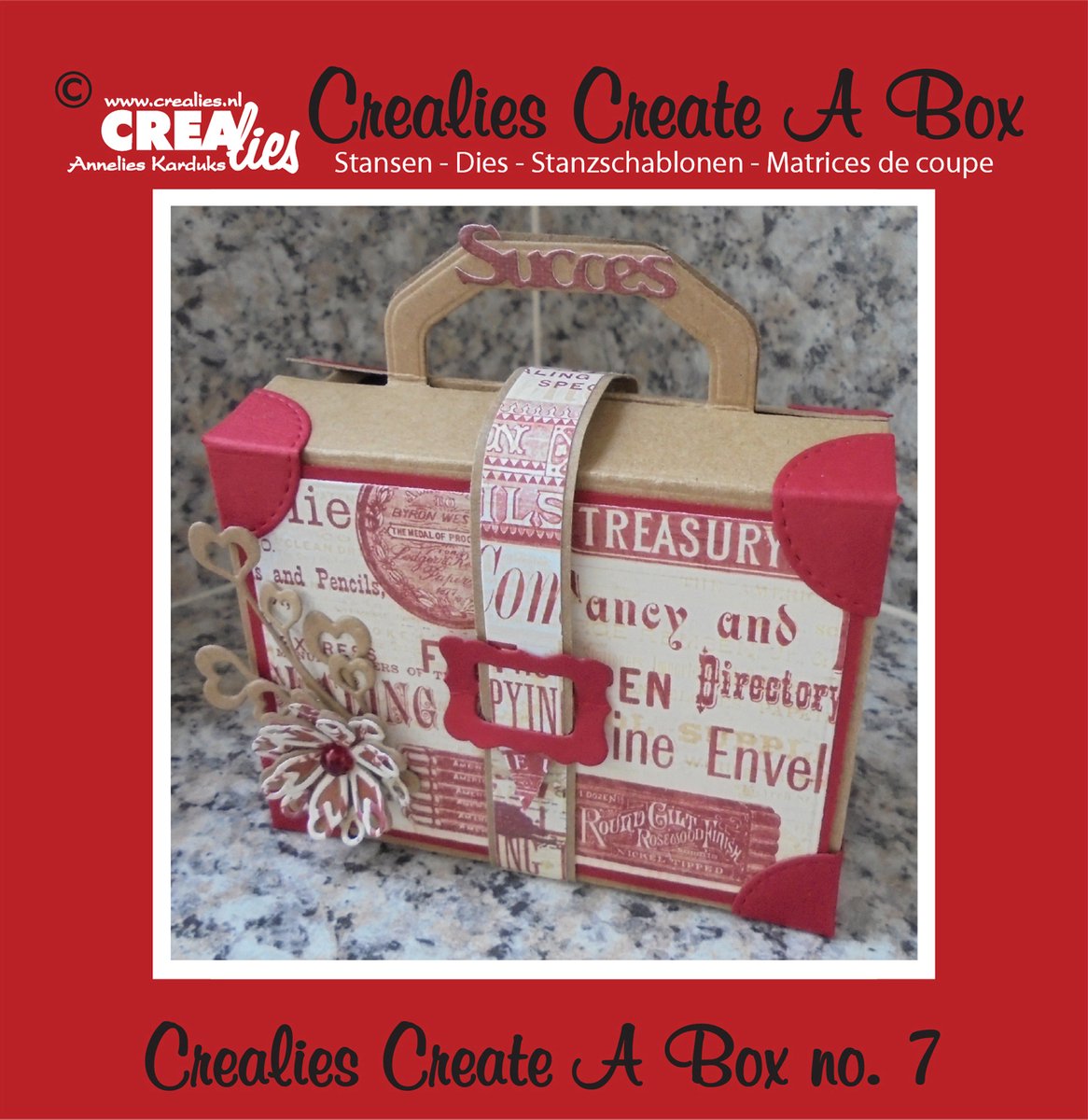 Afbeelding van product Crealies Create A Box snijmal - nr.7 Koffertje