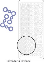 Vaessen Creative Sticker - 10x23cm - 10st - lavendel retroframe